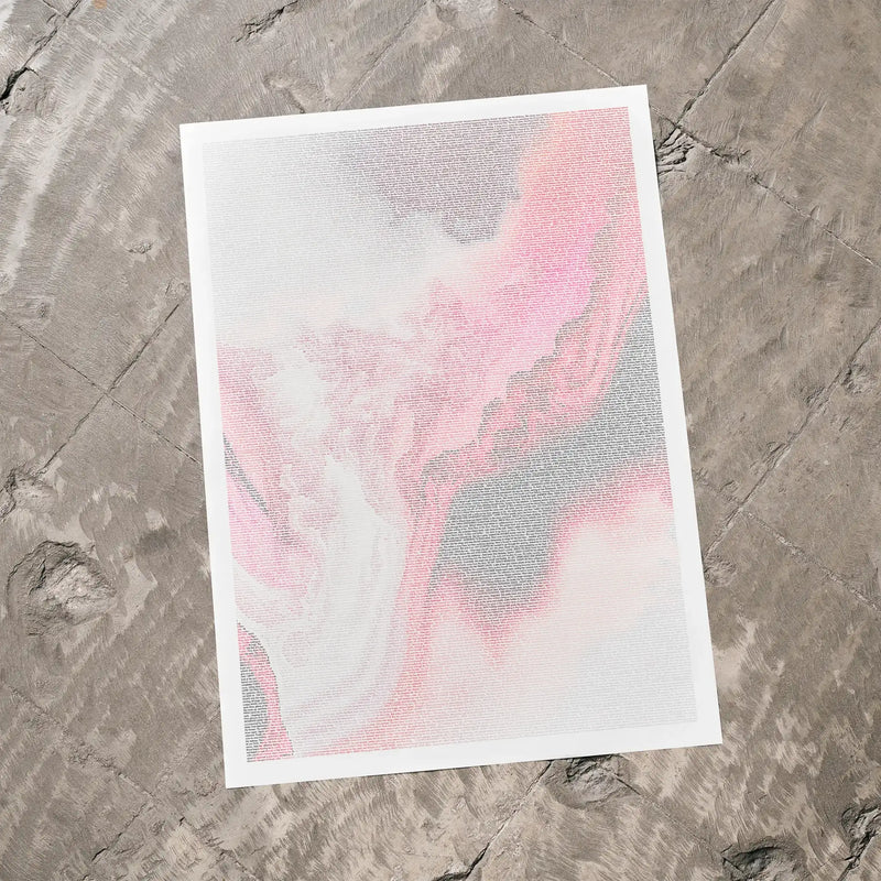 A Black Swan movie script poster laid flat on a textured floor surface.