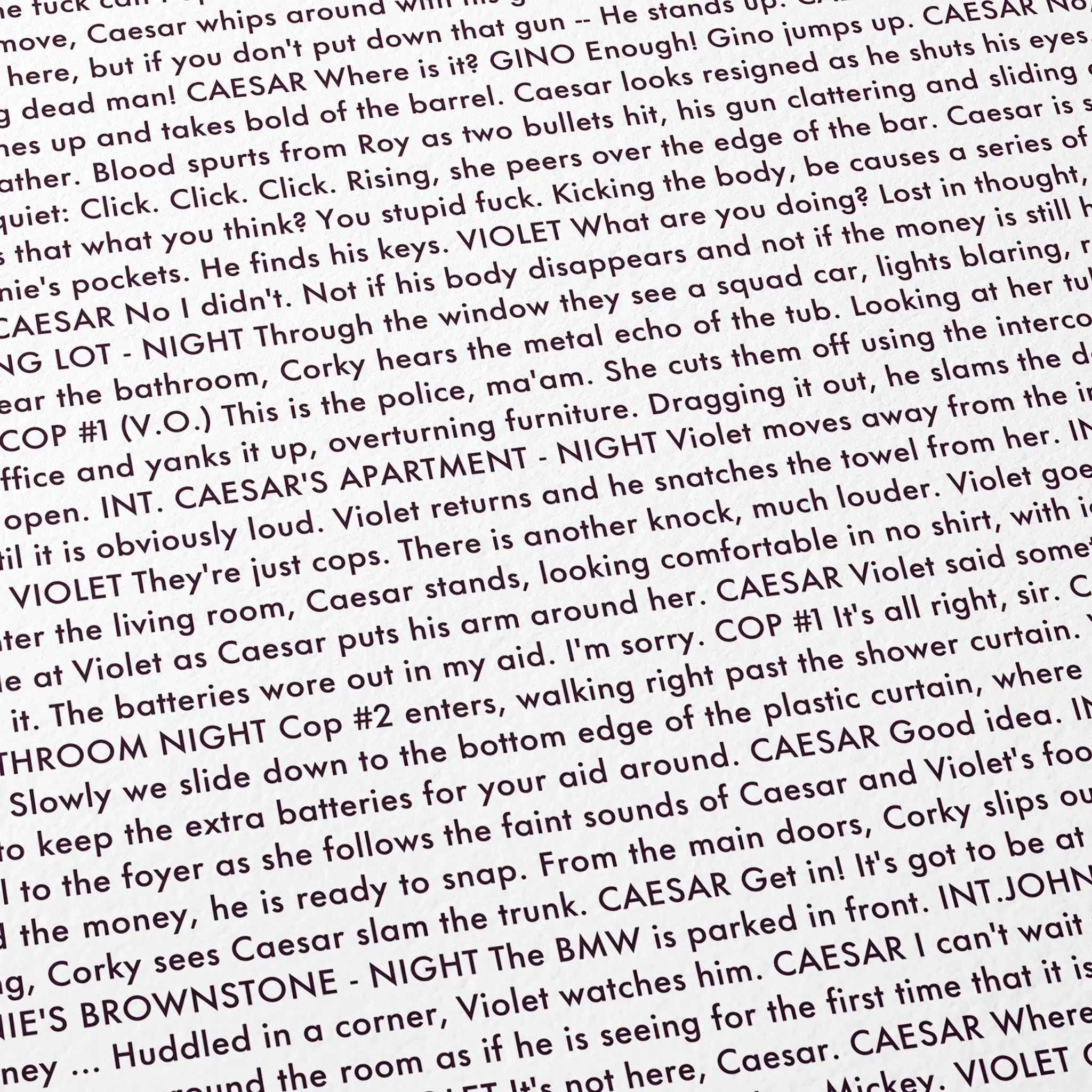 Bound' (1996) movie script detail
