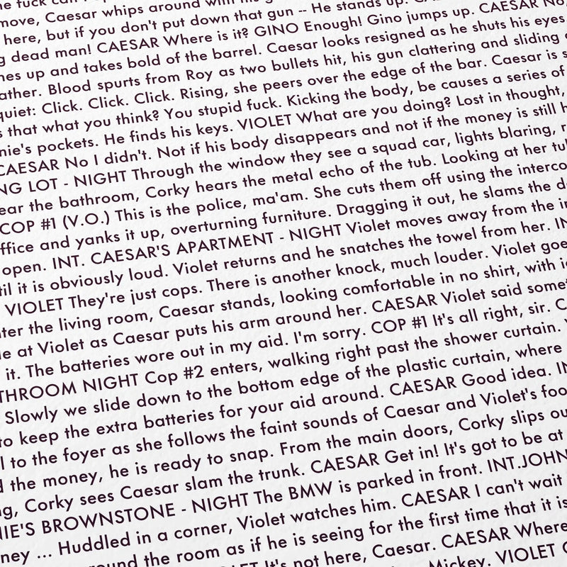 Bound' (1996) movie script detail