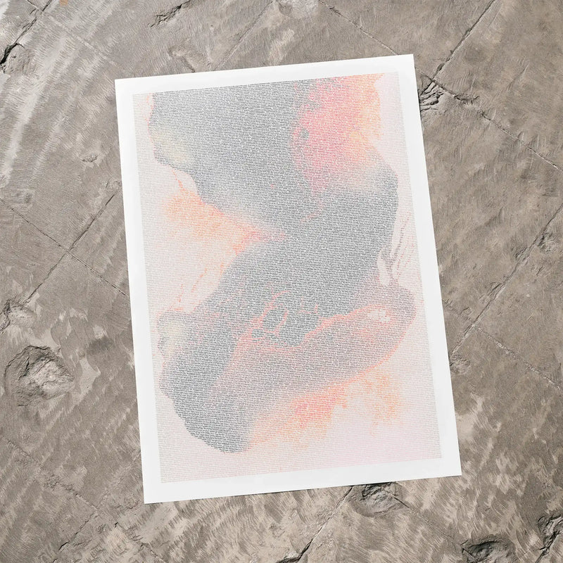 A Halloween movie script poster laid flat on a textured floor surface.