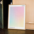 A framed Lady Bird movie script poster displayed in a contemporary interior setting.
