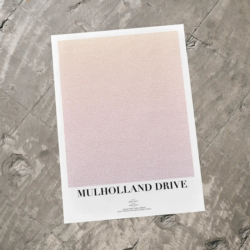 Mulholland Drive Screenplay poster on concrete floor