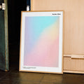 A framed Nacho Libre movie script poster displayed in a contemporary interior setting.