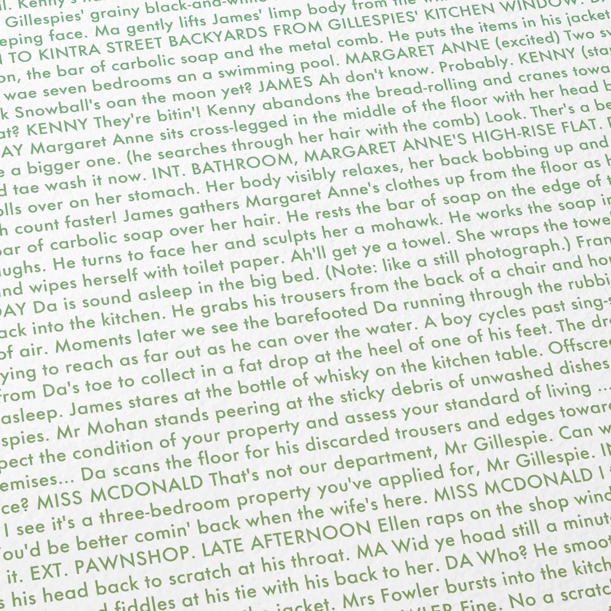 "Ratcatcher" screenplay detail