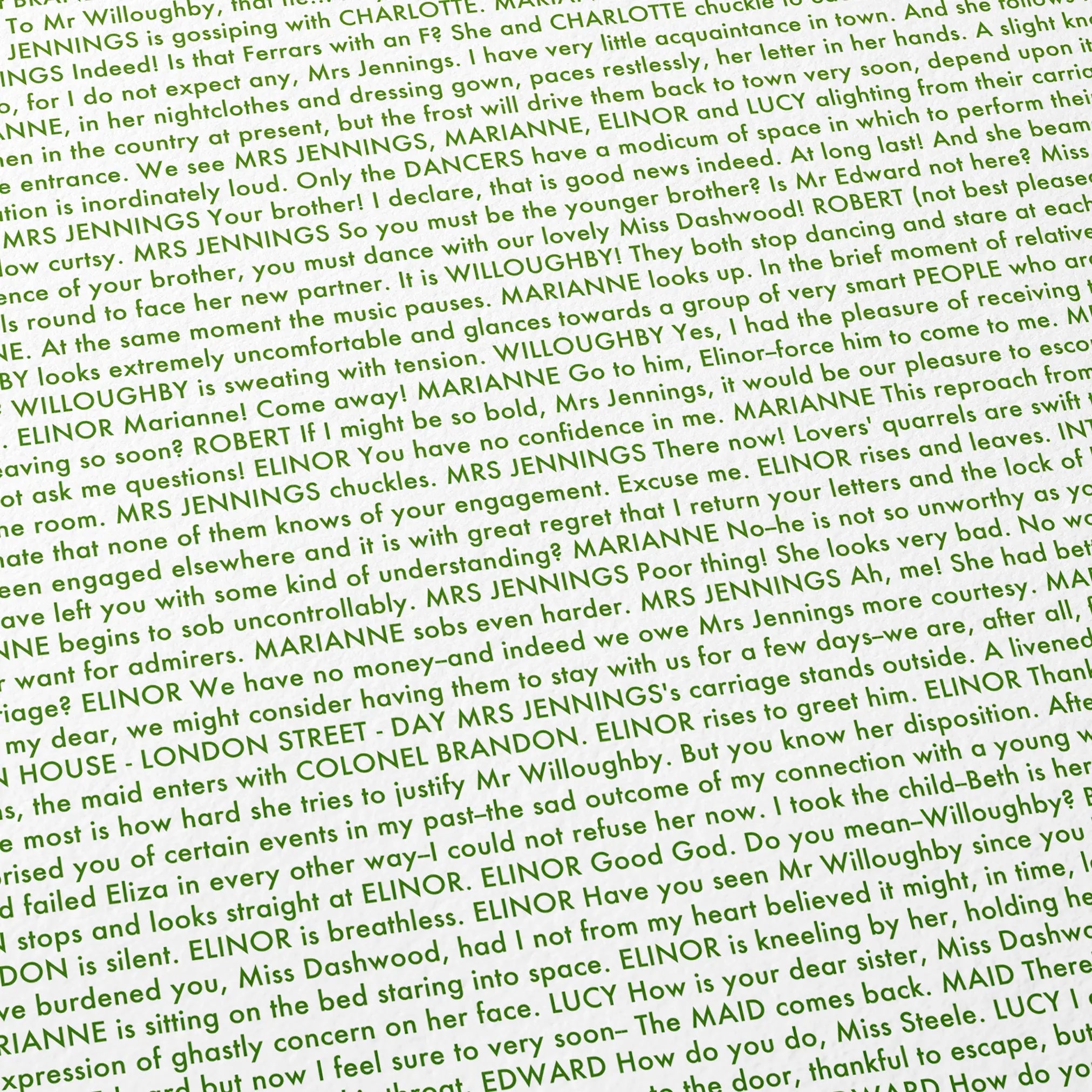 Sense and Sensibility (1995) screenplay detail