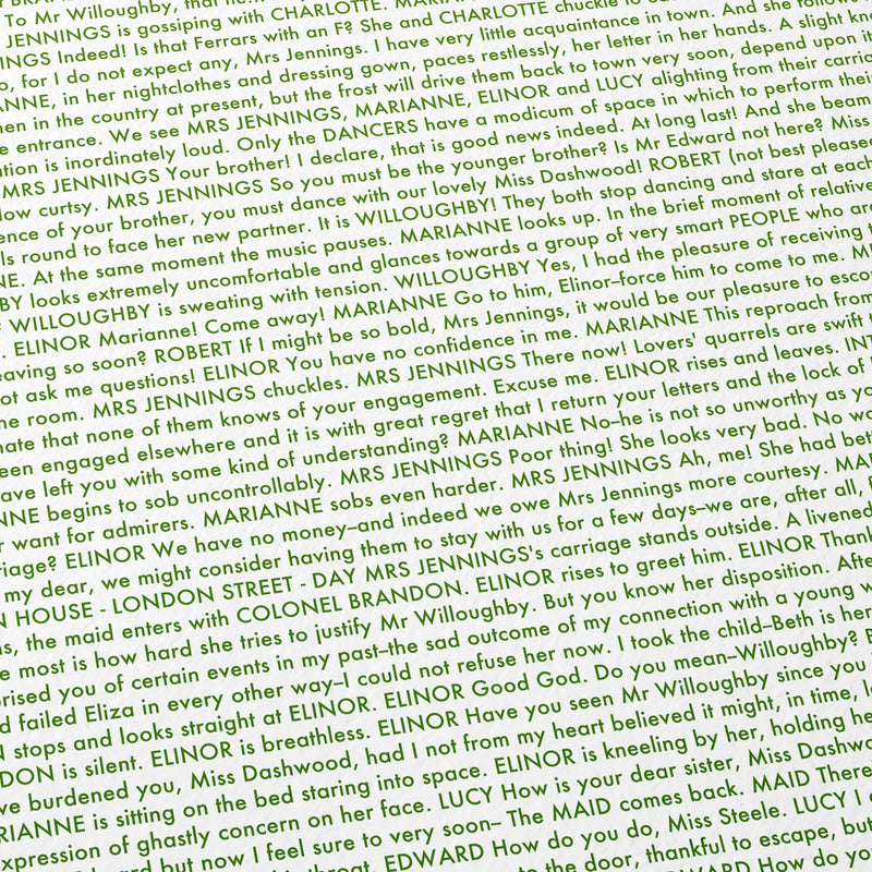 Sense and Sensibility (1995) screenplay detail