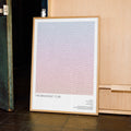 A framed The Breakfast Club movie script poster displayed in a contemporary interior setting.